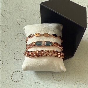 Elegant Rose Gold Bracelet Set
